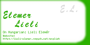 elemer lieli business card